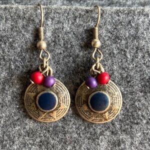 Sundance Let’s Meet at Sunrise Artisan Lapis Lazuli Gold Vermeil Earrings
